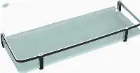 SS BRASS F Glass Shelf