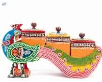Meenakari Art Peacock Design Holder