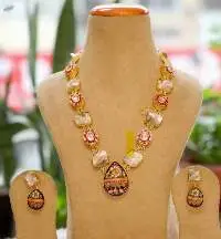 Tanjore Art Monalisa Stone Necklace