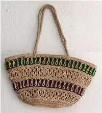 Raw Jute Assorted Color Bag  - Mix Designs