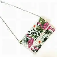 Beaded Clutch with Chain Strap
