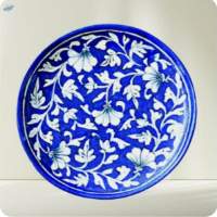 Blue Pottery Plate