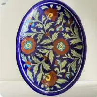 Blue Pottery Round Tray