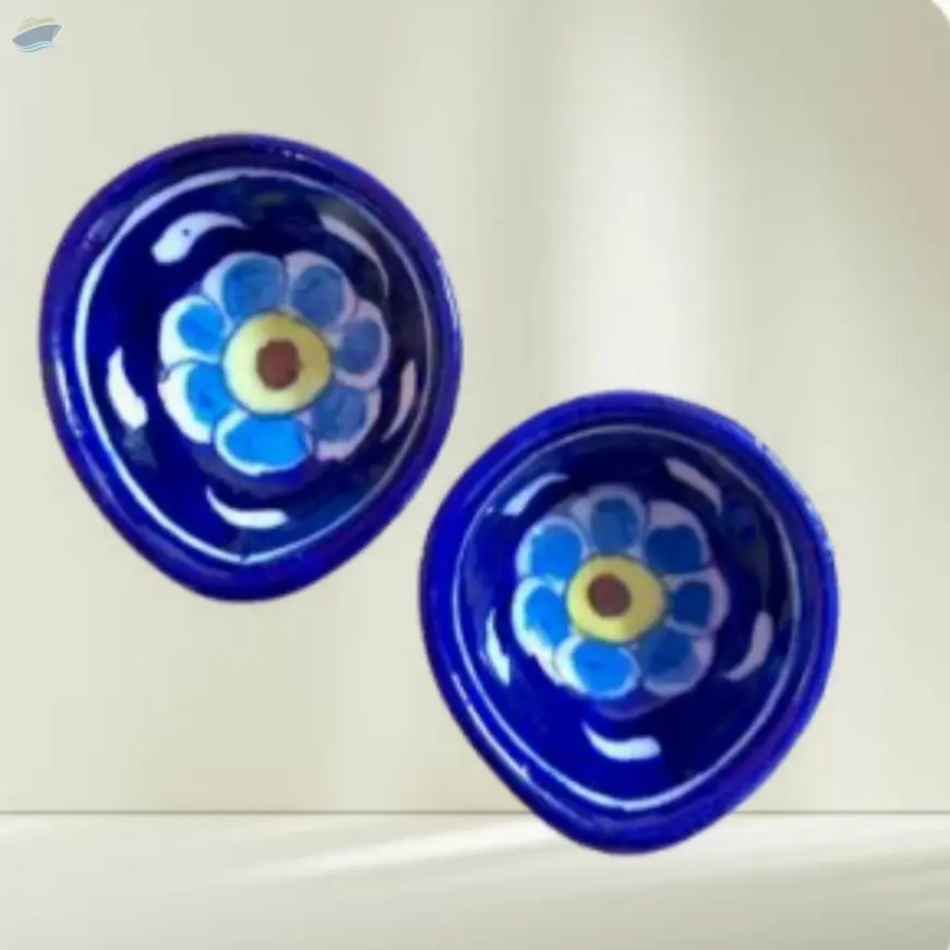 Blue Pottery Diya