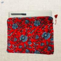 Quilted Cotton Laptop Sleeve