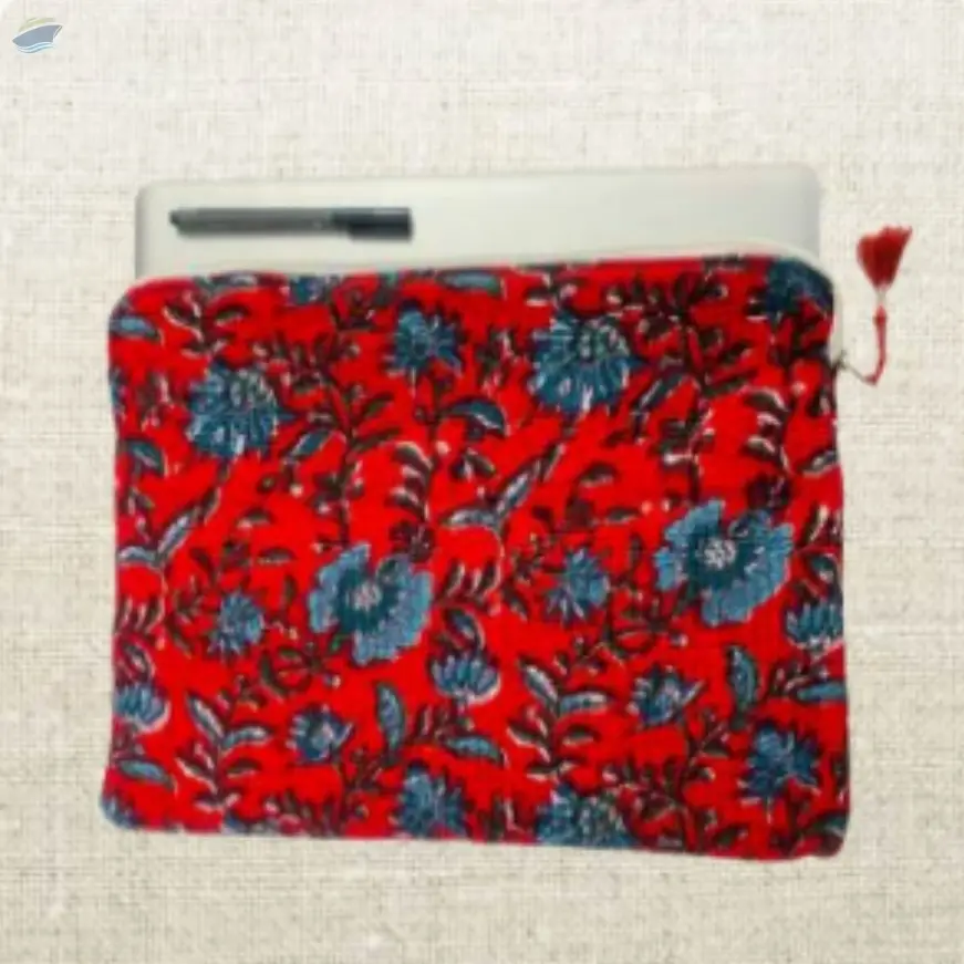 Quilted Cotton Laptop Sleeve
