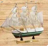 Wooden Sailing Ship Showpiece