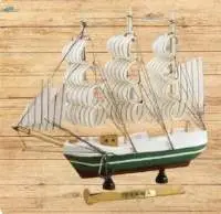 Wooden Sailing Ship Showpiece