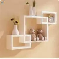 Wooden Intersecting Wall Shelves