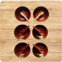 Wooden Classic Snack Bowls (Set of 6)