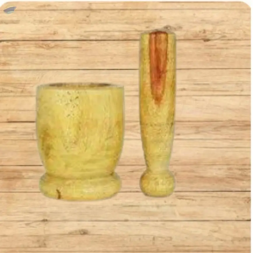 Wooden Mortar & Pestle
