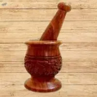 Wooden Mortar & Pestle
