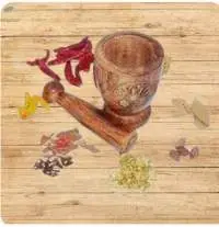 Wooden Mortar & Pestle