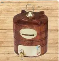 Wooden Money Bank (Water Tank Shape)