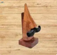 Wooden Nose Shaped Specs Holder