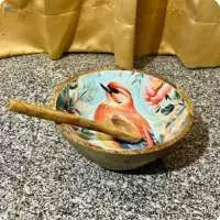 Deep Wooden Salad Bowl