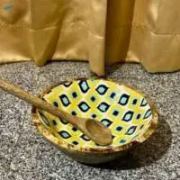 Deep Wooden Salad Bowl