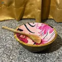 Deep Wooden Salad Bowl