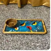 Chip "n" Dip Wooden Platter