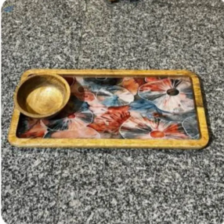 Chip 'n' Dip Wooden Platter