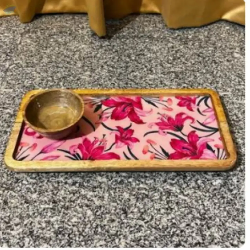 Chip 'n' Dip Wooden Platter