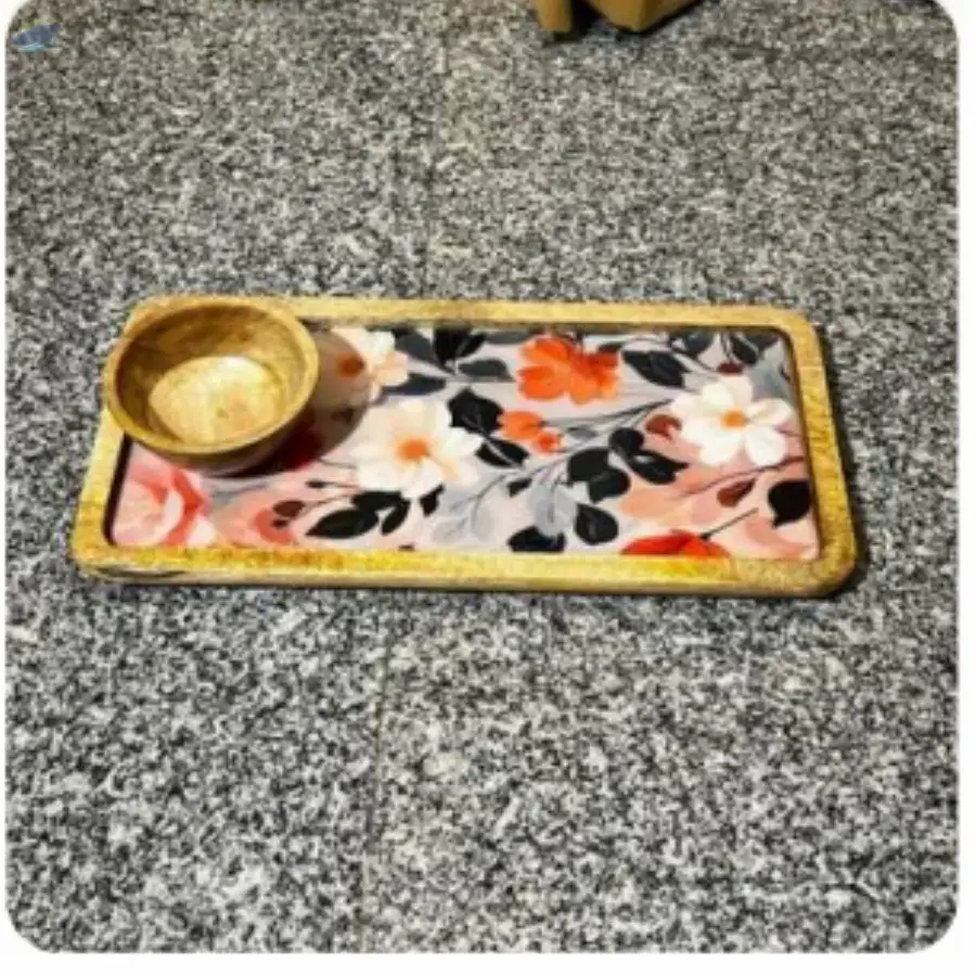 Chip 'n' Dip Wooden Platter