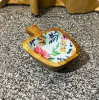 Apple Shaped Wooden Platter