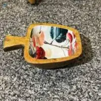 Apple Shaped Wooden Platter