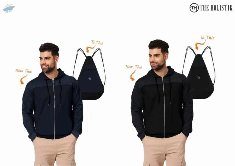 Disguise Melange Backpack hoodie