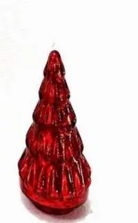 Red Mercury Glass Tree, 8 In & 6 In