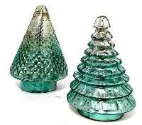 Turquoise Mercury Glass Tree, 8 In