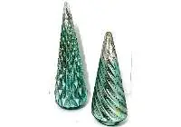 Turquoise Mercury Glass Tree, 20 In & 15 In