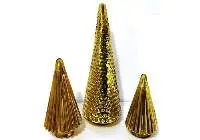 Champagne Mercury Glass Tree, 12 In, 18 In & 9In