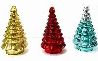 Red , Champagne & Turquoise Mercury Glass Tree