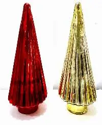 Red & Champagne Mercury Glass Tree, 12 In.