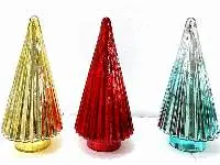 Red , Champagne & Turquoise Mercury Glass Tree,