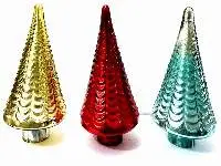 Red , Champagne & Turquoise Mercury Glass -11 In