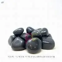 Watermarked Polished Black Pebbles