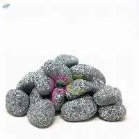 Watermarked Unpolished Black Pebbles