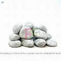 Watermarked Unpolished Spotted White Pebbles