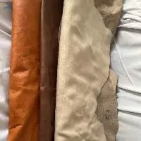 Raw leather , leather bag,