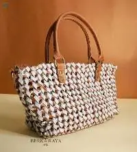 Woven Leather Handbag