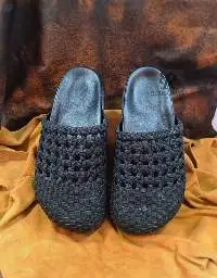 Leather Woven Mules
