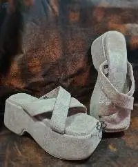 Suede Leather Wedges