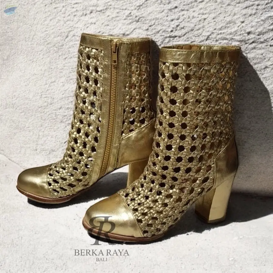 Leather Woven Boots