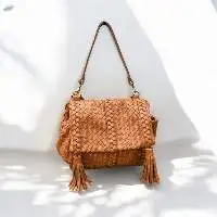 Woven Leather Shoulder Bag