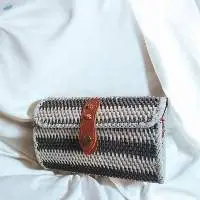Woven Rattan Clutch