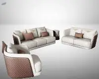 Jazz Ultra Modern Luxurious  Leather Sofa Set