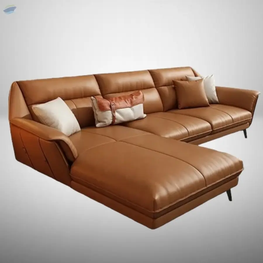 Glanza Modern Luxury L Shaped Sofa Set