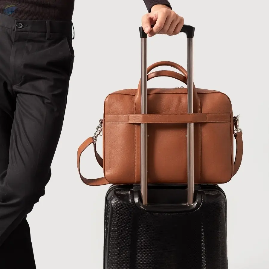Leather Briefcase Trolley